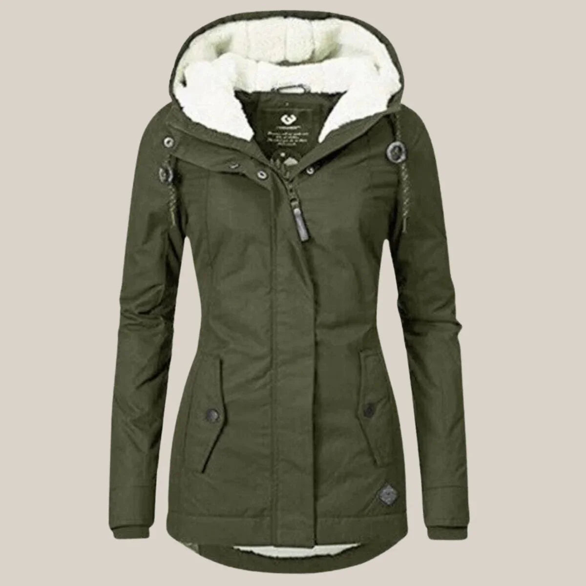 Women's Quilted Winter Coat with Sherpa Fleece Lined Hood