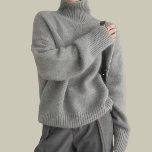 Women's Relaxed-Fit Merino Wool Turtleneck Sweater