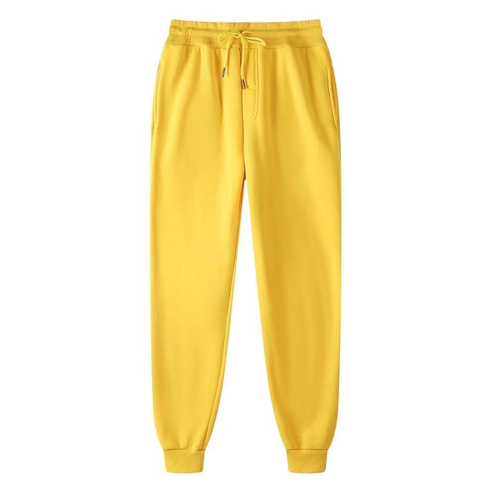 Women's Relaxed High-Waist Jogger Pants with Elastic Waistband, Drawstring, and Ribbed Cuffs