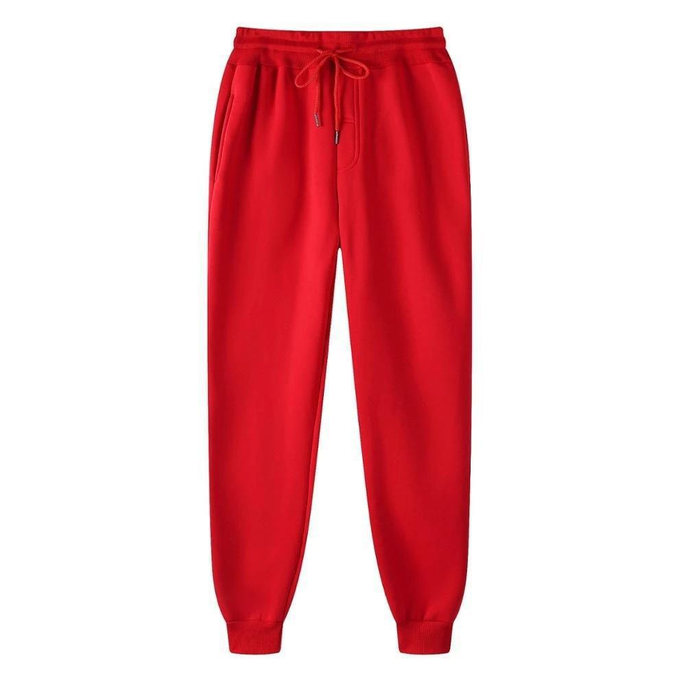 Women's Relaxed High-Waist Jogger Pants with Elastic Waistband, Drawstring, and Ribbed Cuffs