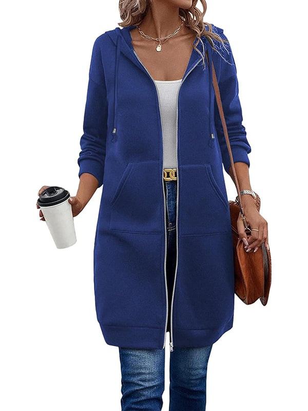 Women's – relaxed zip-up fleece hoodie