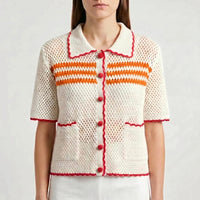 Women's Retro Short-Sleeve Summer Cardigan