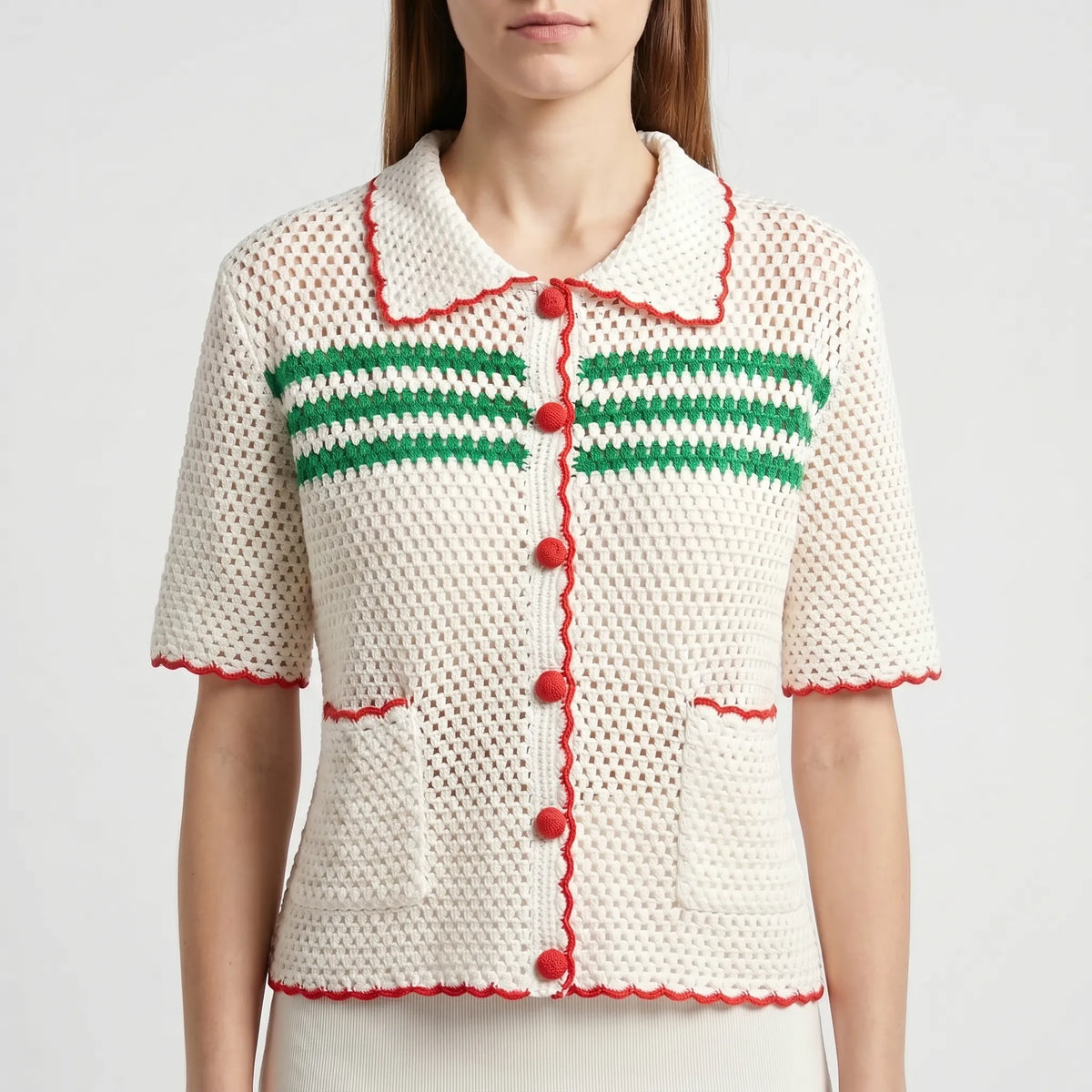 Women's Retro Short-Sleeve Summer Cardigan