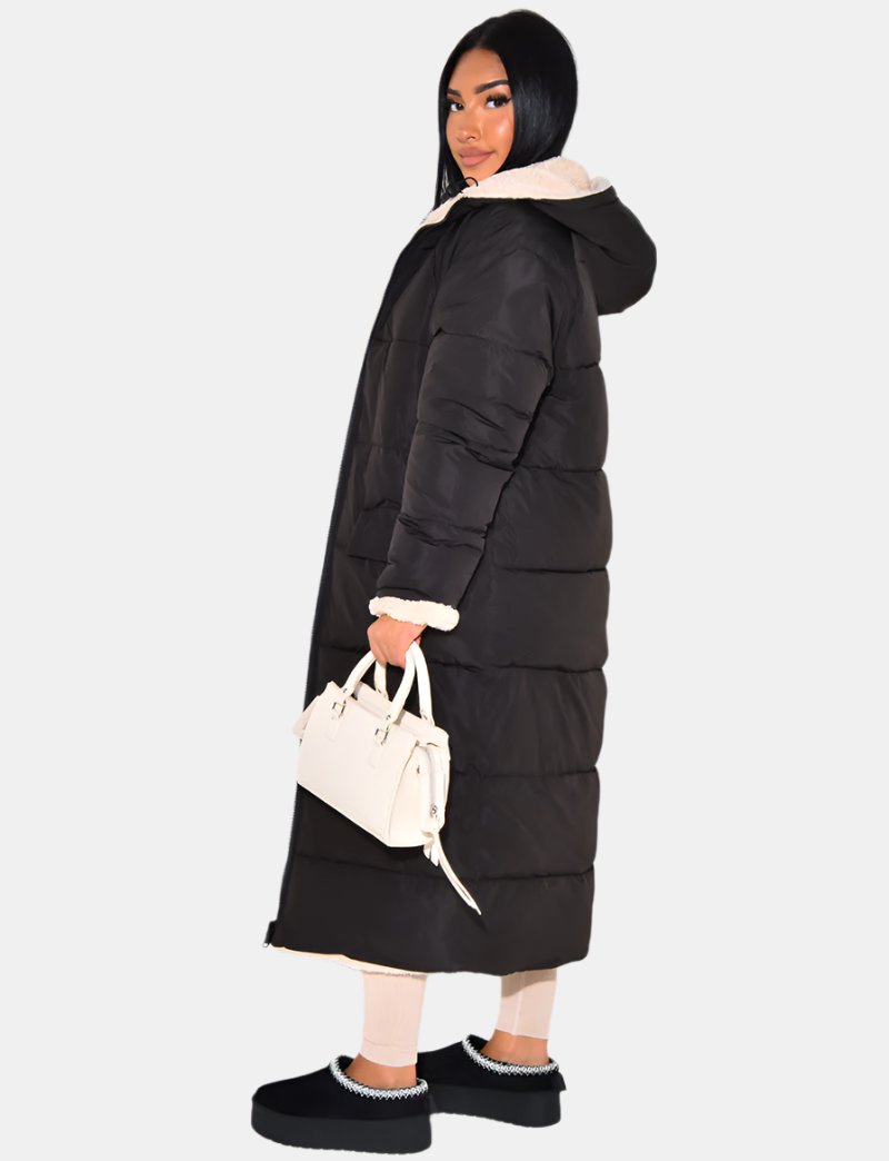 Women's Reversible Winter Jacket with Two Looks in One
