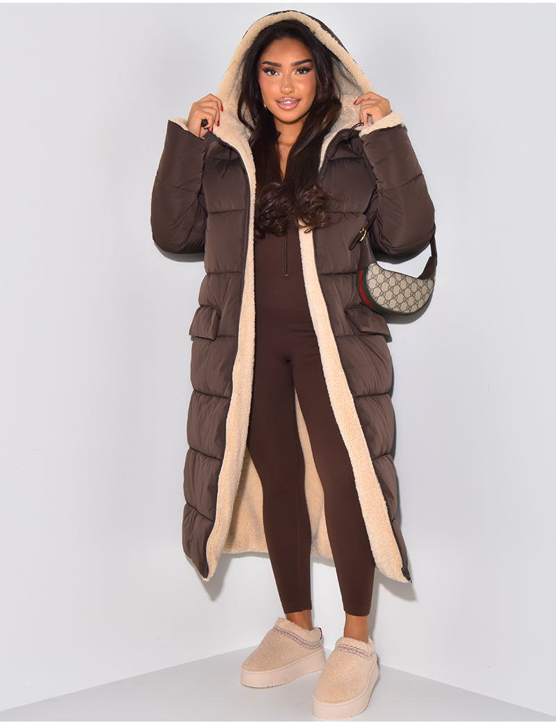 Women's Reversible Winter Jacket with Two Looks in One