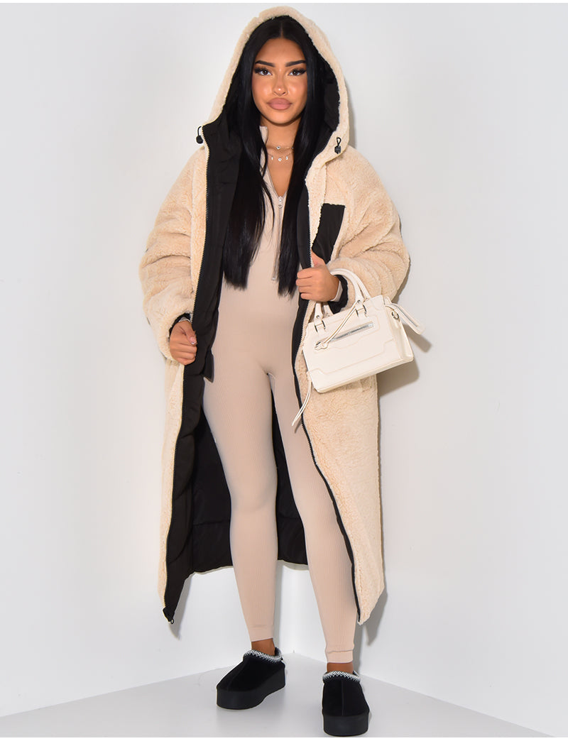 Women's Reversible Winter Jacket with Two Looks in One