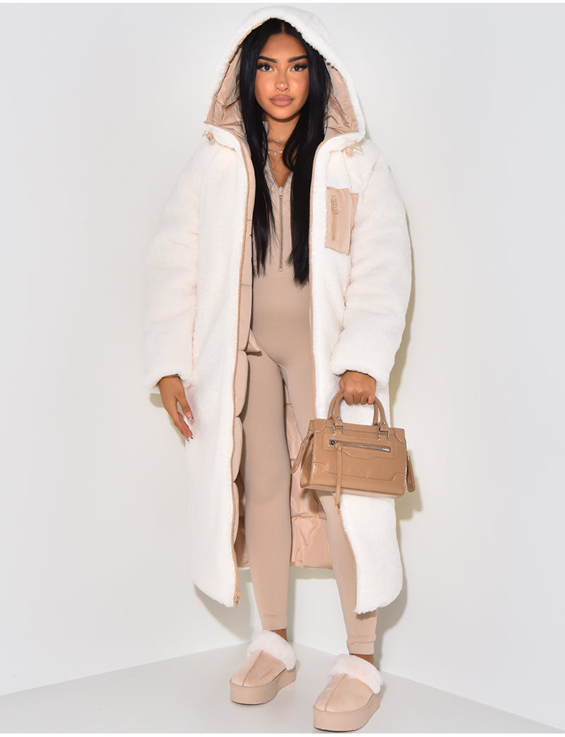 Women's Reversible Winter Jacket with Two Looks in One