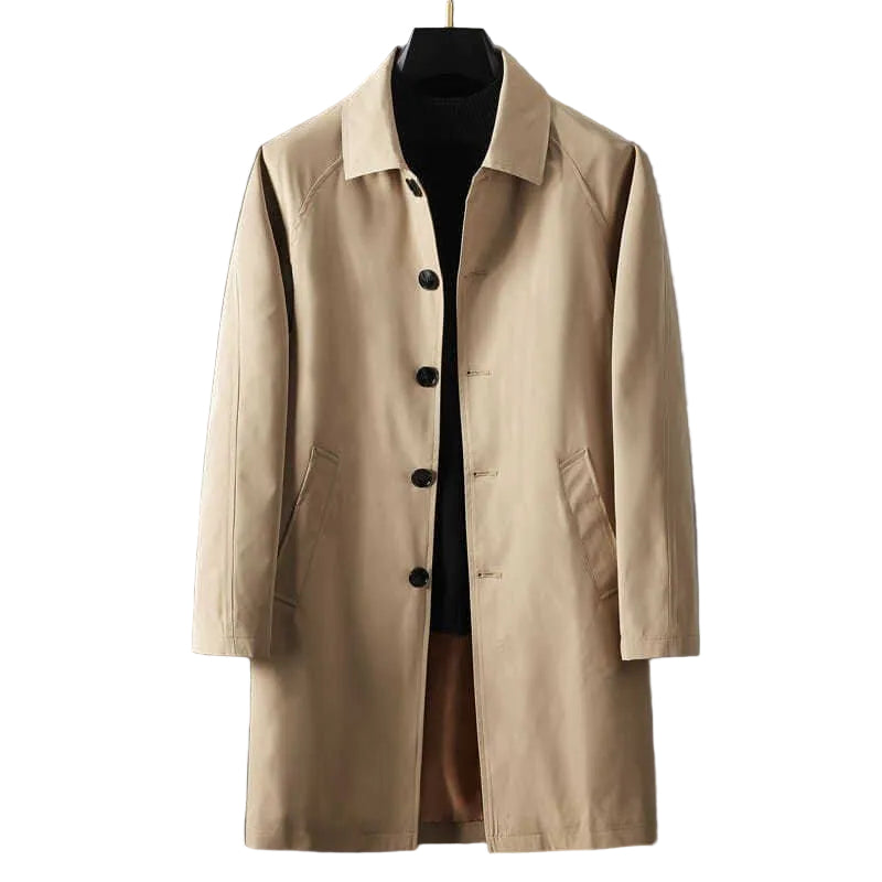 Women's Short Trench Coat with Collar
