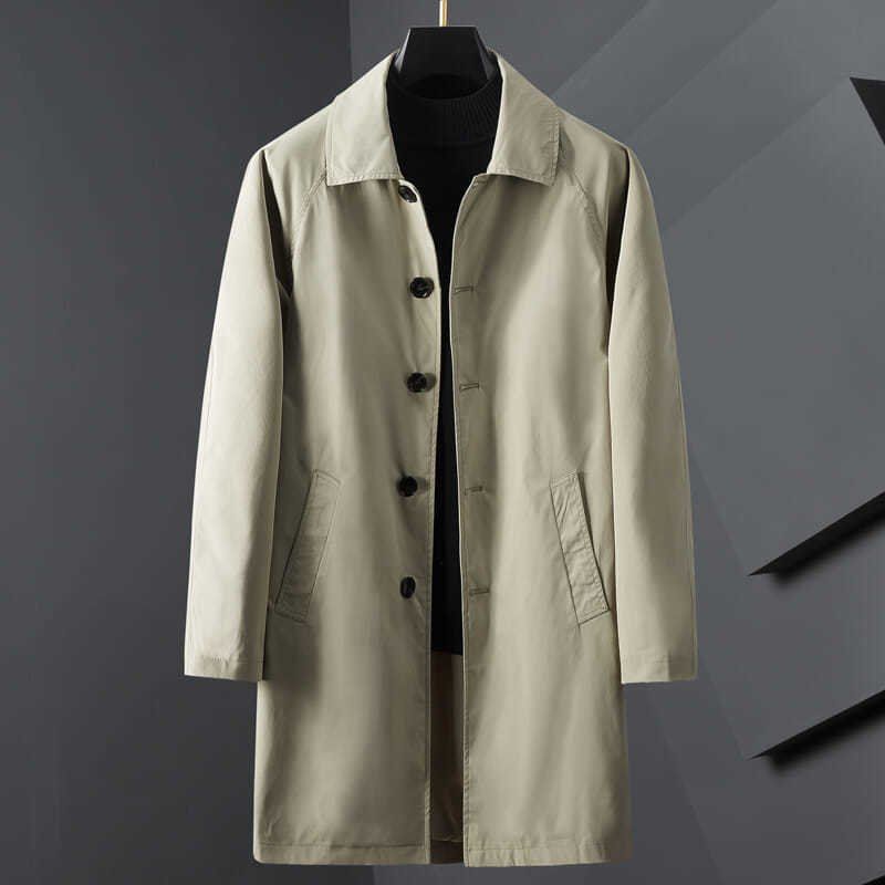 Women's Short Trench Coat with Collar