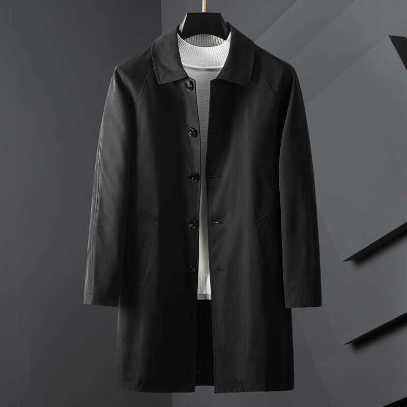 Women's Short Trench Coat with Collar