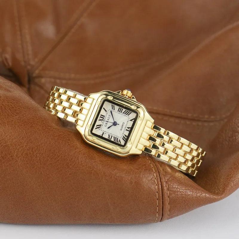 Women's Square Watch with Roman Numerals