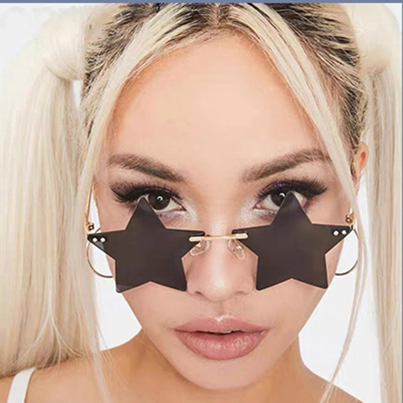 Women's Star-Frame Sunglasses with Gradient Lenses