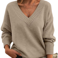 Women's V-Neck Winter Sweater