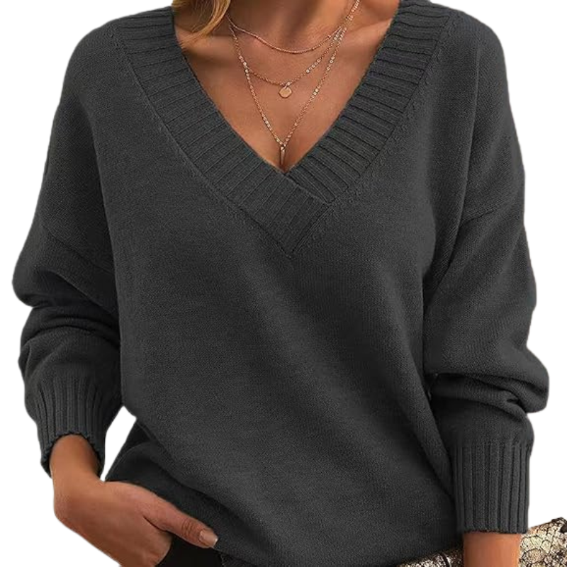 Women's V-Neck Winter Sweater