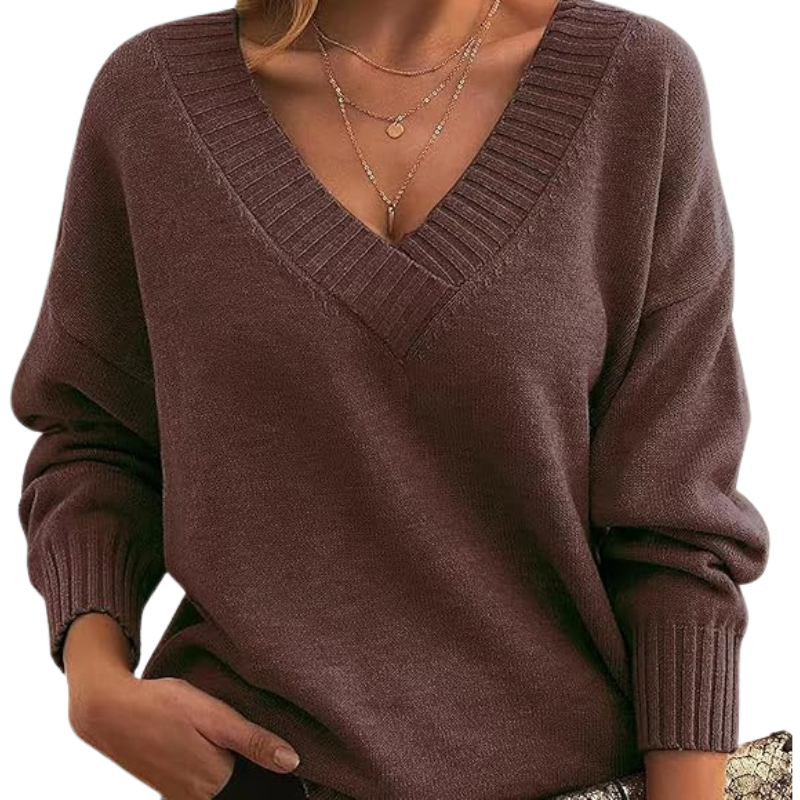 Women's V-Neck Winter Sweater