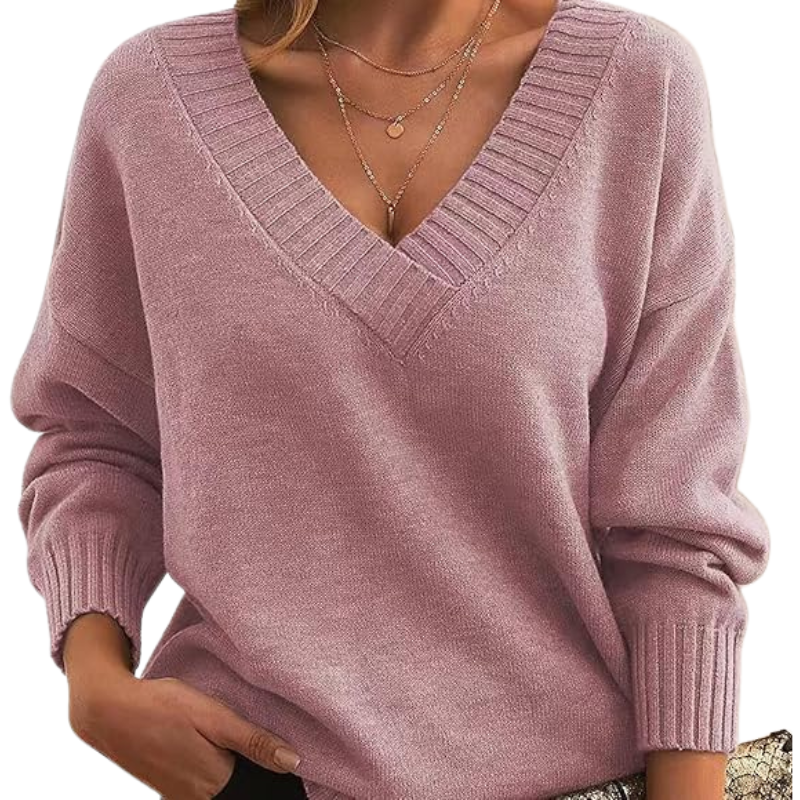 Women's V-Neck Winter Sweater