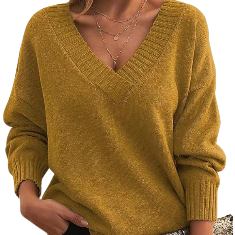 Women's V-Neck Winter Sweater