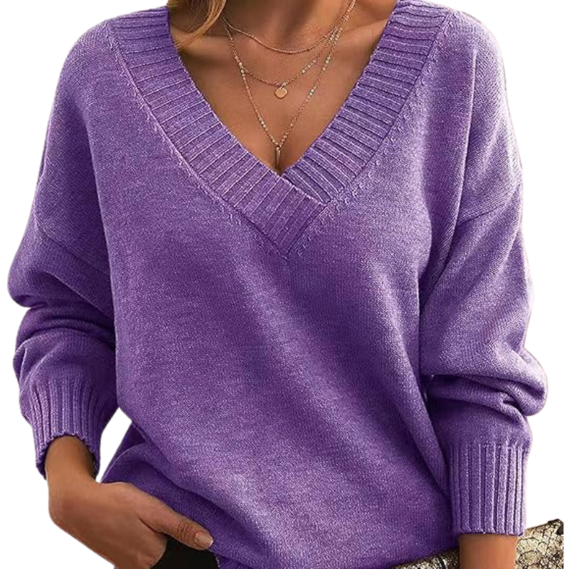 Women's V-Neck Winter Sweater