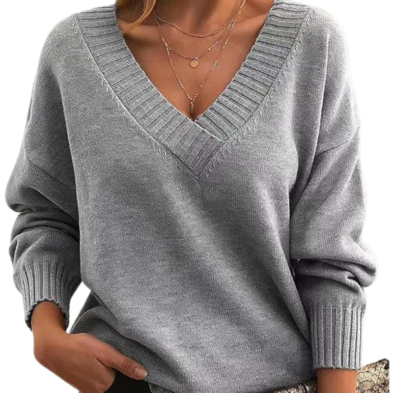Women's V-Neck Winter Sweater