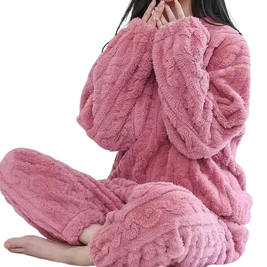 Women's Warm Fleece Pajama Set