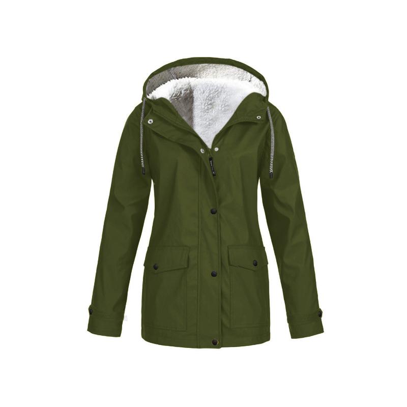 Women's Warm Waterproof Winter Jacket with Zipper
