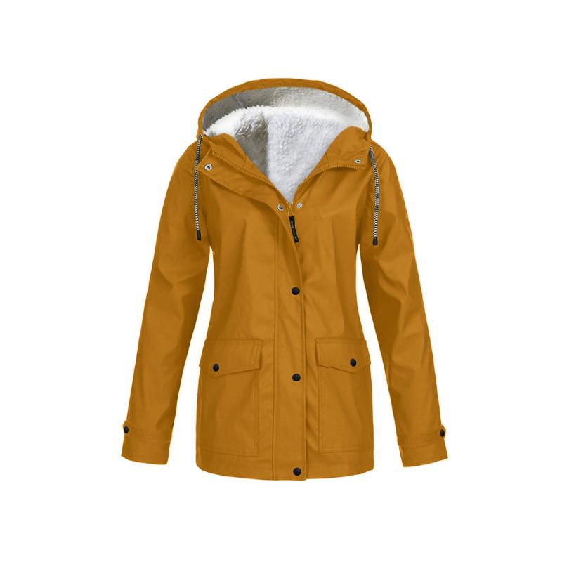 Women's Warm Waterproof Winter Jacket with Zipper