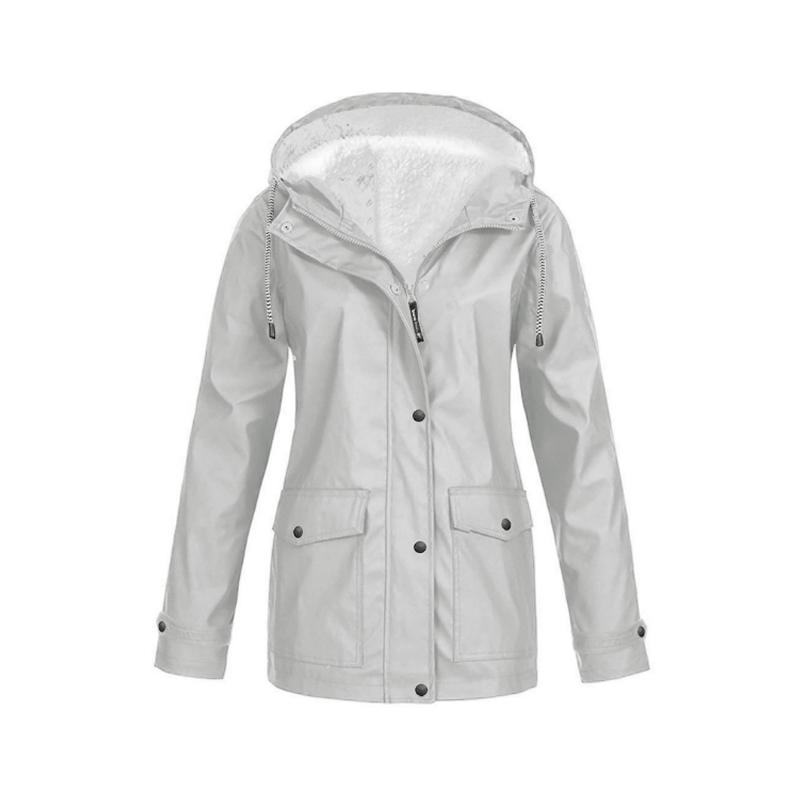Women's Warm Waterproof Winter Jacket with Zipper