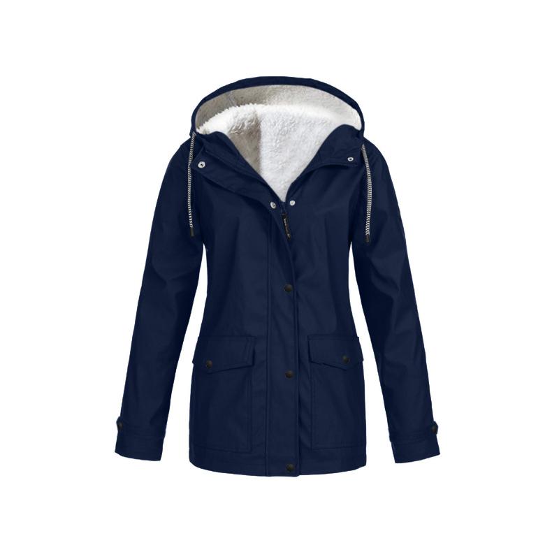 Women's Warm Waterproof Winter Jacket with Zipper