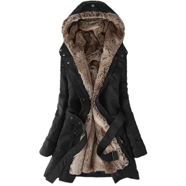 Women's Warm Winter Jacket with Faux Fur and Stylish Lining