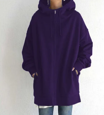 Women's Zip Hoodie for Autumn/Winter