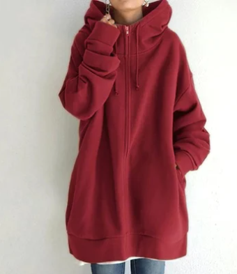 Women's Zip Hoodie for Autumn/Winter