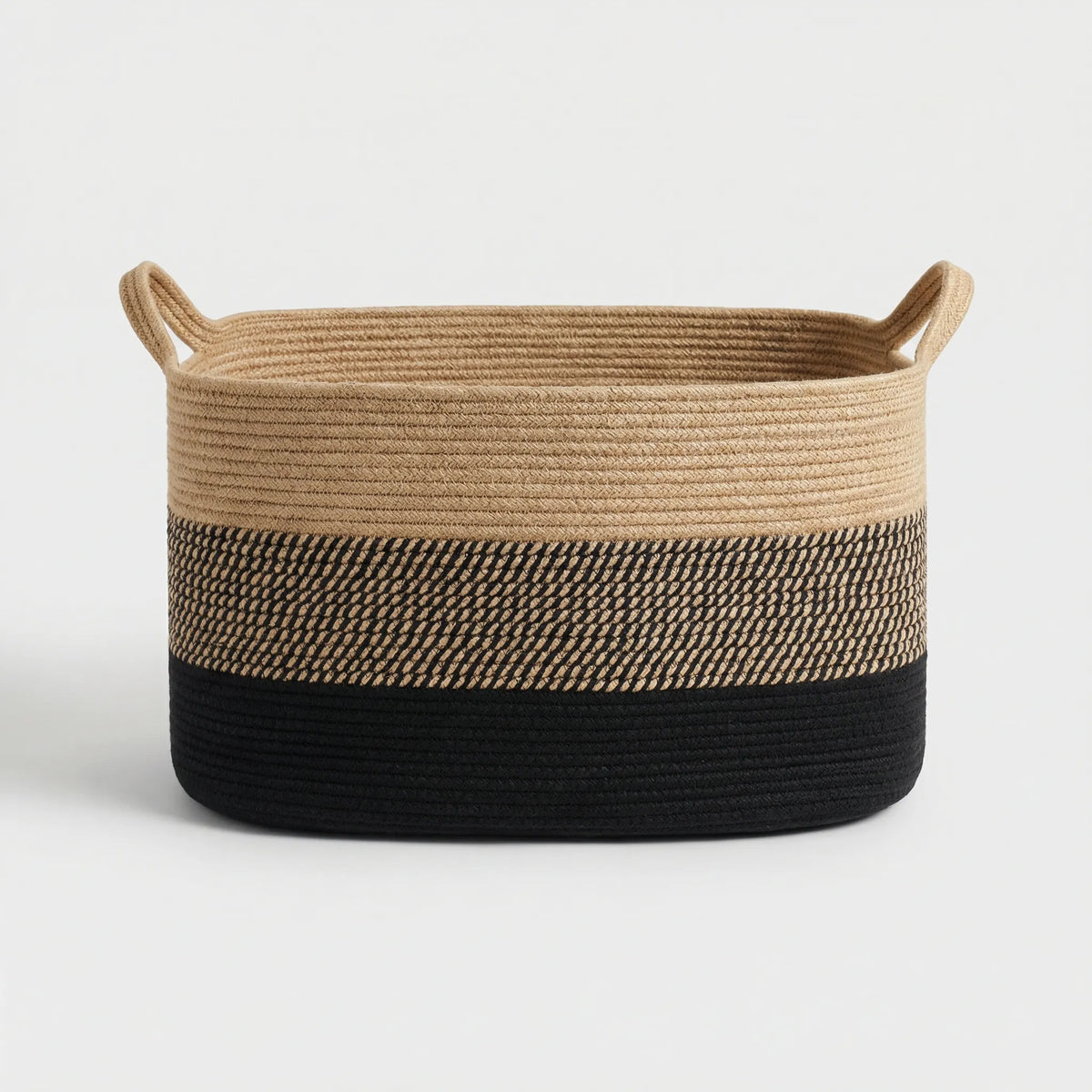 Woven Open Storage Basket with Handles